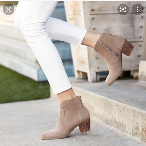 SOLE SOCIETY Women’s suede beige booties. Size 7. - Picture 2 of 10